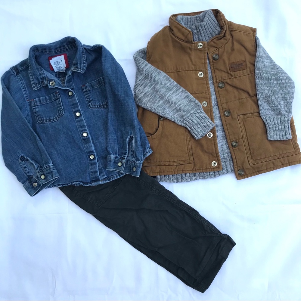 18-24 month vest and sweater set